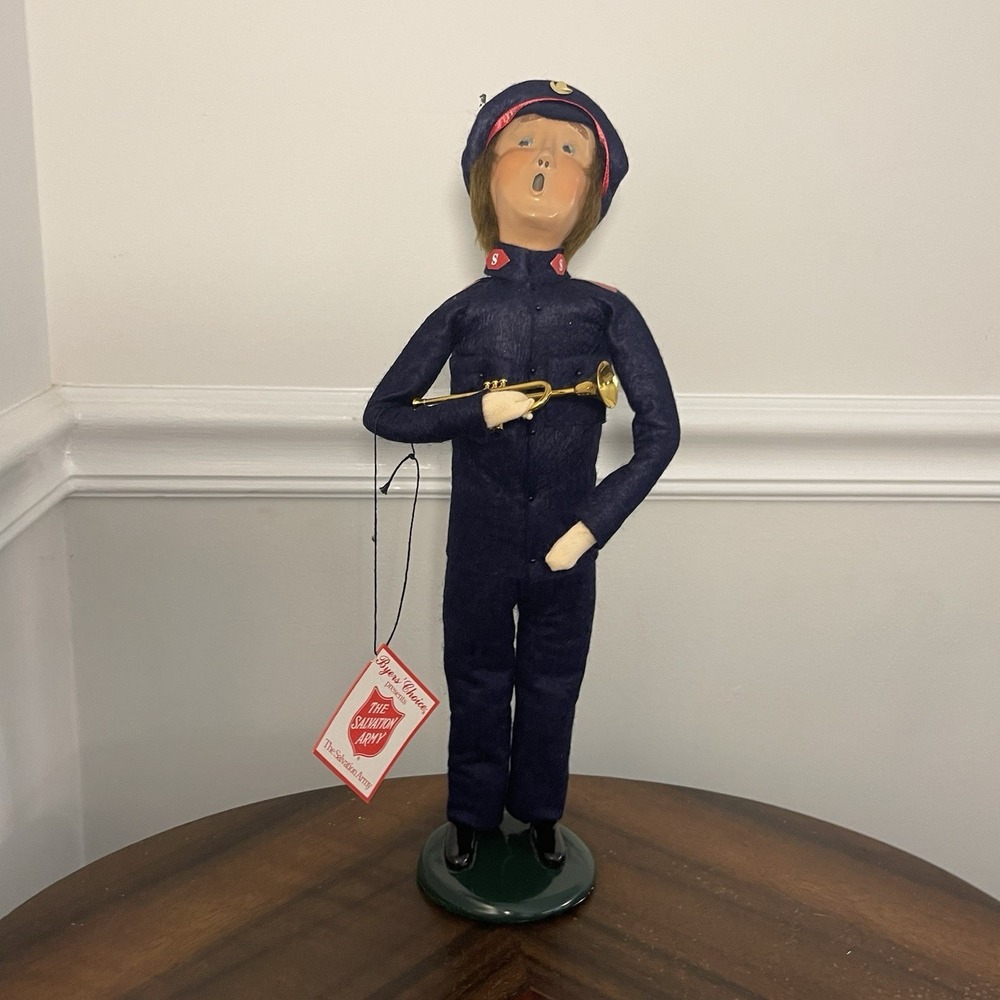 Byers Choice 1994 Salvation Army Man w/ Trumpet Cornet Band  With‎ TAG
